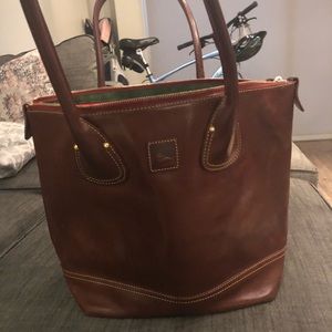 Dooney & Bourke Leather Tulip Shopper in Chestnut